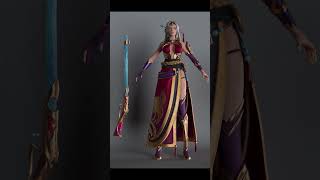 3D Turnaround Of Lian From Paladins