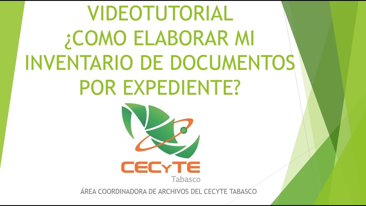 Tutorial de los inventarios de documentos por expedientes - YouTube
