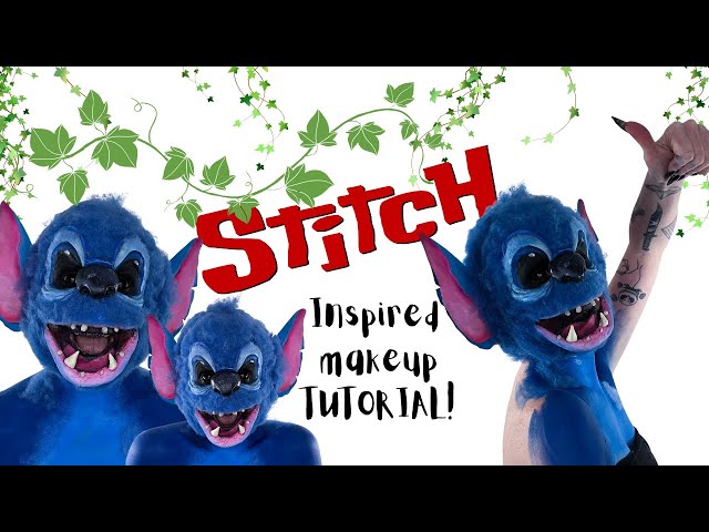 CURSED STITCH Inspired Horror makeup Tutorial! class=
