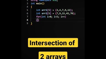 How to find Intersection of 2 arrays || #programming #shorts #youtubeshorts #coding #tutorials
