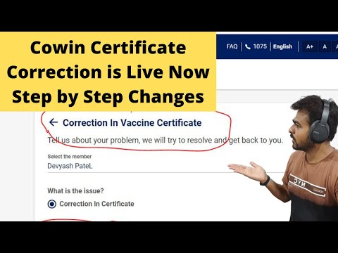 How to Change Name DOB and Gender on Cowin Portal Live Now | Change Details Cowin Certificate