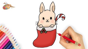 How to draw a Christmas stocking | Easy drawings