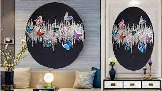 diy cheap wall decor using Dollar tree stuff | butterfly wall decor |  | Craft Angel by Craft Angel 1,226 views 4 months ago 2 minutes, 47 seconds