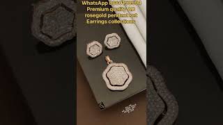 Premium quality Rosegold AD pendent set and earrings collectionsTake screenshot and WhatsApp to book