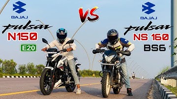 bajaj pulsar n150 bs7 vs Bajaj pulsar ns 160 bs6 | drag race