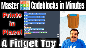 Create a Print in Place Fun Fidget with Tinkercad Codeblocks #STEM