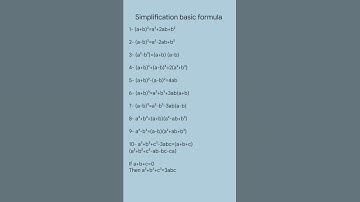 Simplification basic formulas Notes📝💯