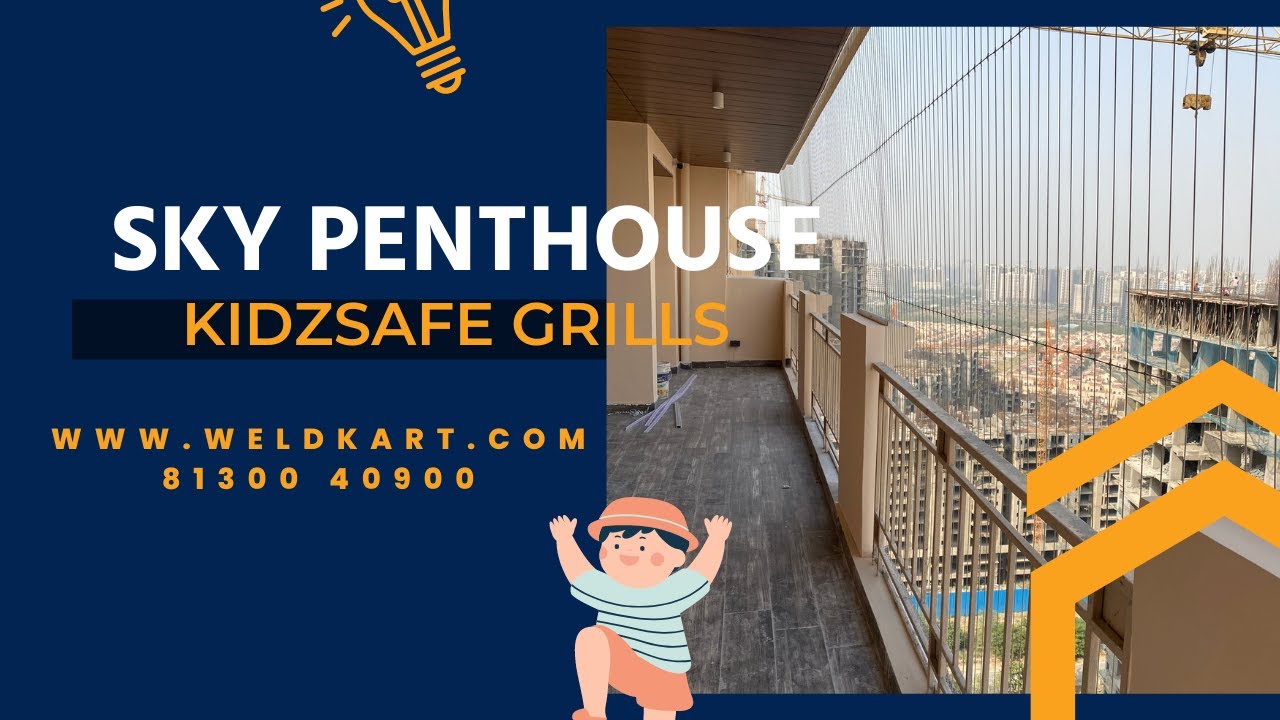 Sky Penthouse Noida - KidzSafe Grills (ISO Certified) by weldkart.com - Call -  81300 40900