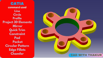 Circular Pattern In Catia || Part design based on circular pattern || #Catiapartdesign #cad #design