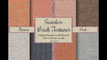 Seamless Brick Textures, Karma Pack - Tile Textures, Digital Papers, Printable Scrapbook Papers