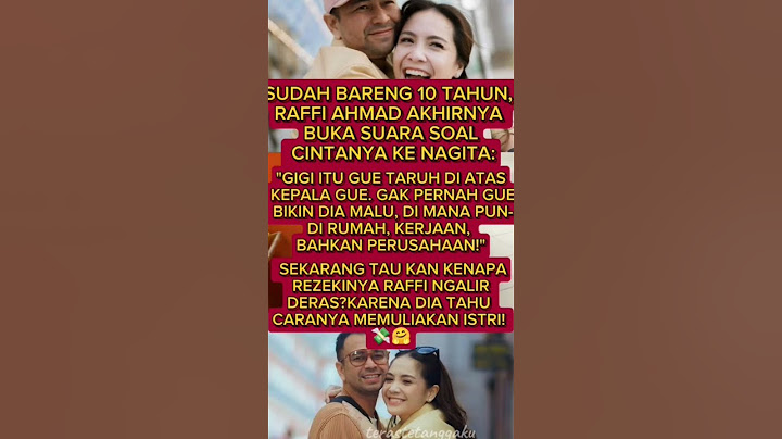 Setelah 10 Tahun, Raffi Ahmad Akhirnya Ngaku Soal Cintanya ke Nagita!"