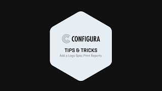 Add a Logo Spec Print Reports  | Tips & Tricks