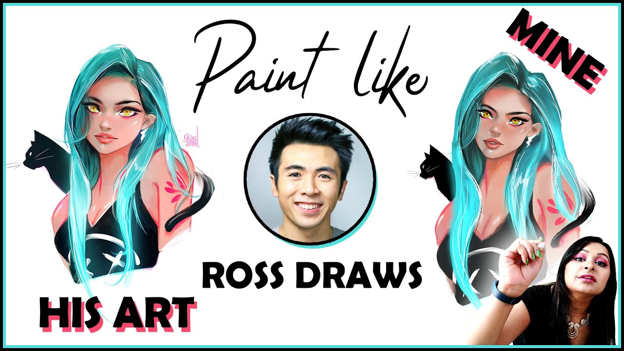 4. "Blue Hair Digital Painting Speedpaint" by Ross Draws - wide 6