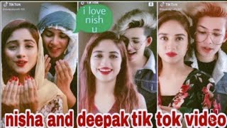 Deepak Joshi with Nisha Guragain romatic new tik tok Video || deepak and nisha || viral tik tok