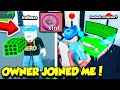 The OWNER Of YouTube Simulator JOINED ME And GAVE ME INFINITE TOKENS AND SOMETHING ELSE... (Roblox)