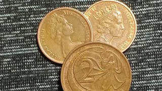 Koin Australia "1sen&2sen" tahun 1966/1988 -1968