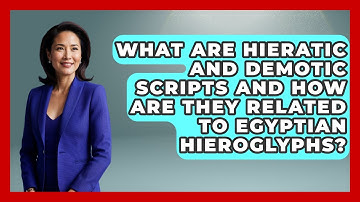 What Are Hieratic And Demotic Scripts And How Are They Related To Egyptian Hieroglyphs?