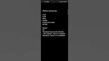 Python l del keyword ( Delete the reference of the object