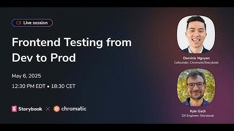 Frontend Testing from Dev to Prod