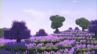 minecraft lofi - lavender flower cabin screenshot 3