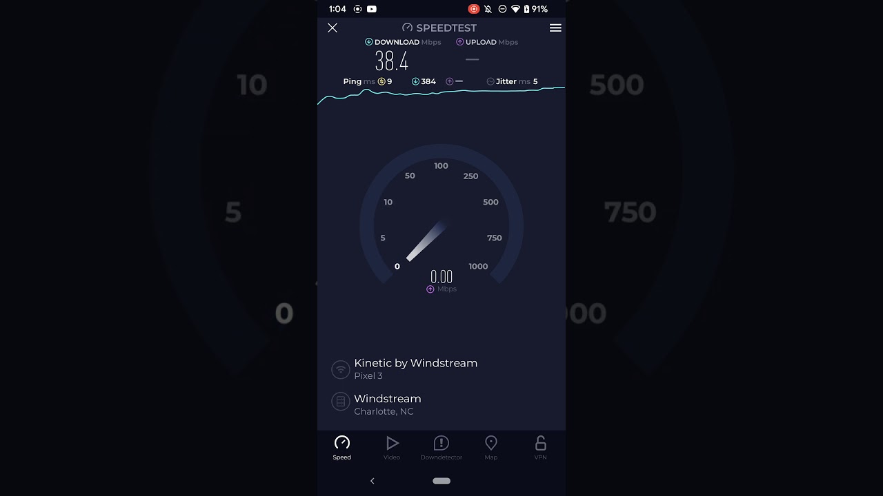 Kinetic by Windstream Internet speed test January 21 2025