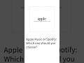 Apple Music vs. Spotify: Which one’s right for you? Let’s break it down. #apple #shorts