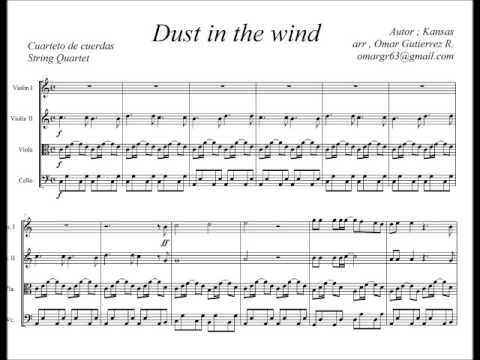 partitura dust in the wind cuarteto de cuerdas youtube dust in the wind violin sheet music