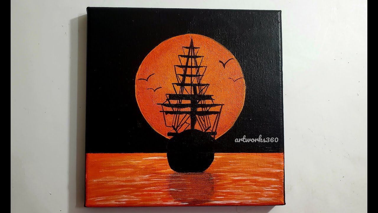 Pirate Ship Painting Easy 740  Pirate Ship Painting Stock Photos