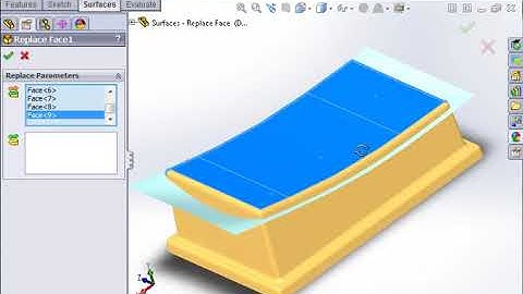 SolidWorks Surfacing 01 Surfacing   17 Replace Face