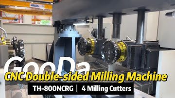 GooDa TH-800NCRG: The 4-Head Duplex Mill That Roughs & Finishes in One Go! #cncmilling #mold #cnc