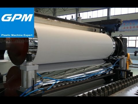 pvc sheet extrusion line pvc sheet making machine - YouTube