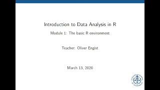 Module 1.2 - Data types & Operations | Introduction to Data Analysis in R