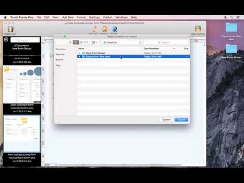 How to export web form into php source files using Touch Forms Pro for Mac