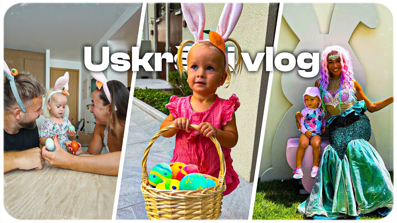 Uskršnji vlog: Naš porodični dan sa zekom, farbamo jaja 🐣🐰🥚
