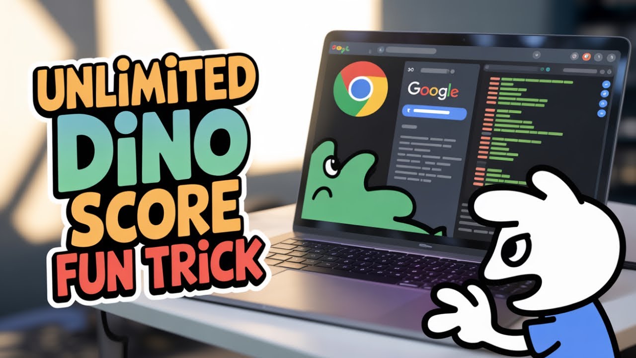How to Get Unlimited Score in Chrome Dino Game Fun Trick! - YouTube