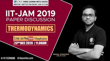 IIT-JAM 2019 PAPER DISCUSSION | THERMODYNAMICS