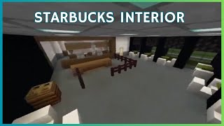 Minecraft Tutorial: How To Make Starbucks Interior! (Refresh Series)