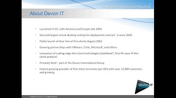 Devon IT Leading Thin Client Software Provider