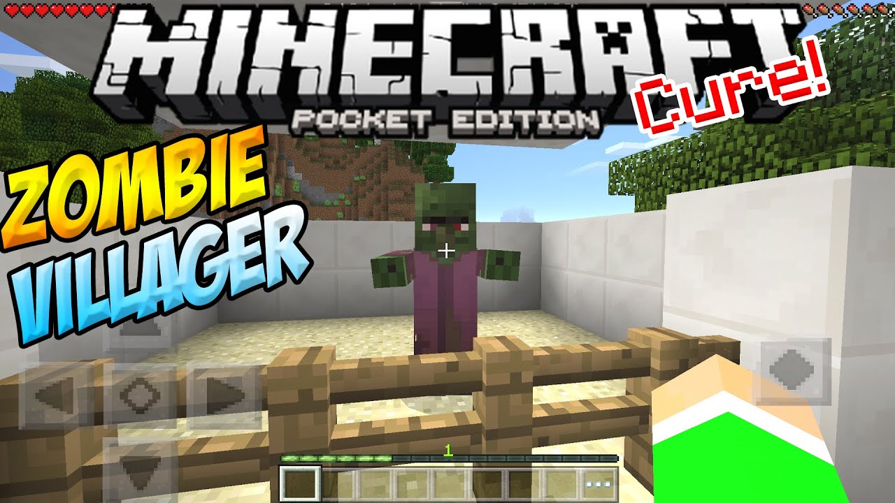 ZOMBIE VILLAGERS in MCPE!! - How To Cure a Zombie Villager