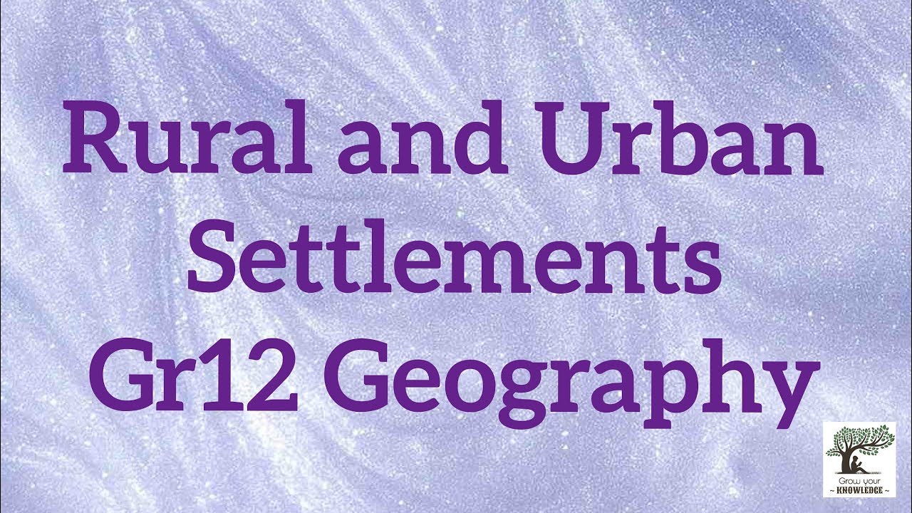 Rural and Urban Settlement Geography Quiz - YouTube