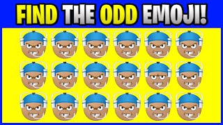 FIND THE ODD EMOJI! O15052 Find the Difference Spot the Difference Emoji Puzzles PLO