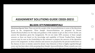 BLI 224 Ignou Solved Assignment