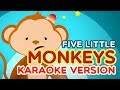 Five little monkeys Karaoke Lyrics Sing a long kids baby song nursery rhymes