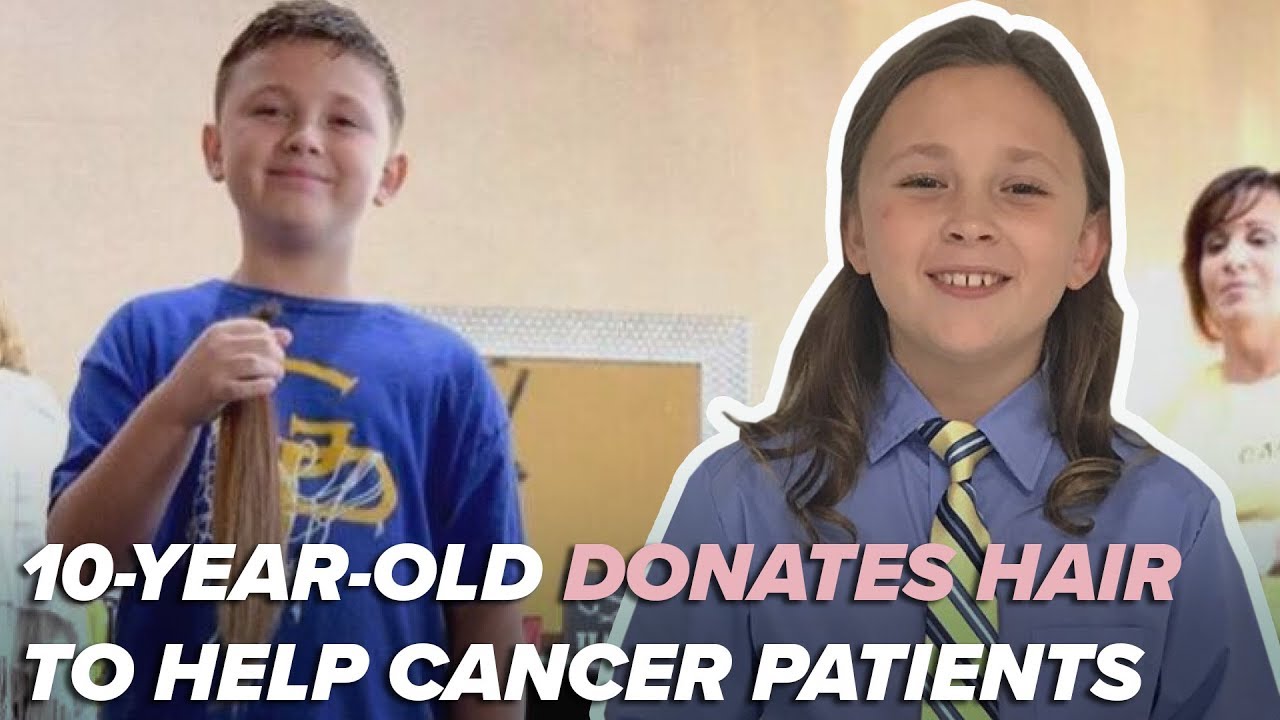 10-year-old donates long hair to help cancer patients