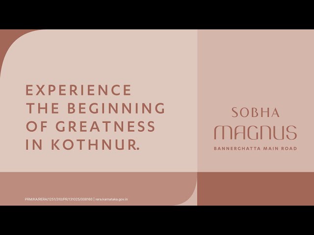 Still from the official video of SOBHA Magnus