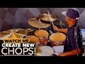 Watch me create new drum chops for 2024 with rudiments beginner  intermediate free drum lesson