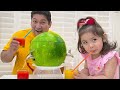 Maddie Pretend Play with Yummy Watermelon Juice Fruits & Vegetables Dispenser