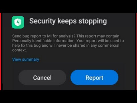 MIUI 12 Security Keep Stopping Issue