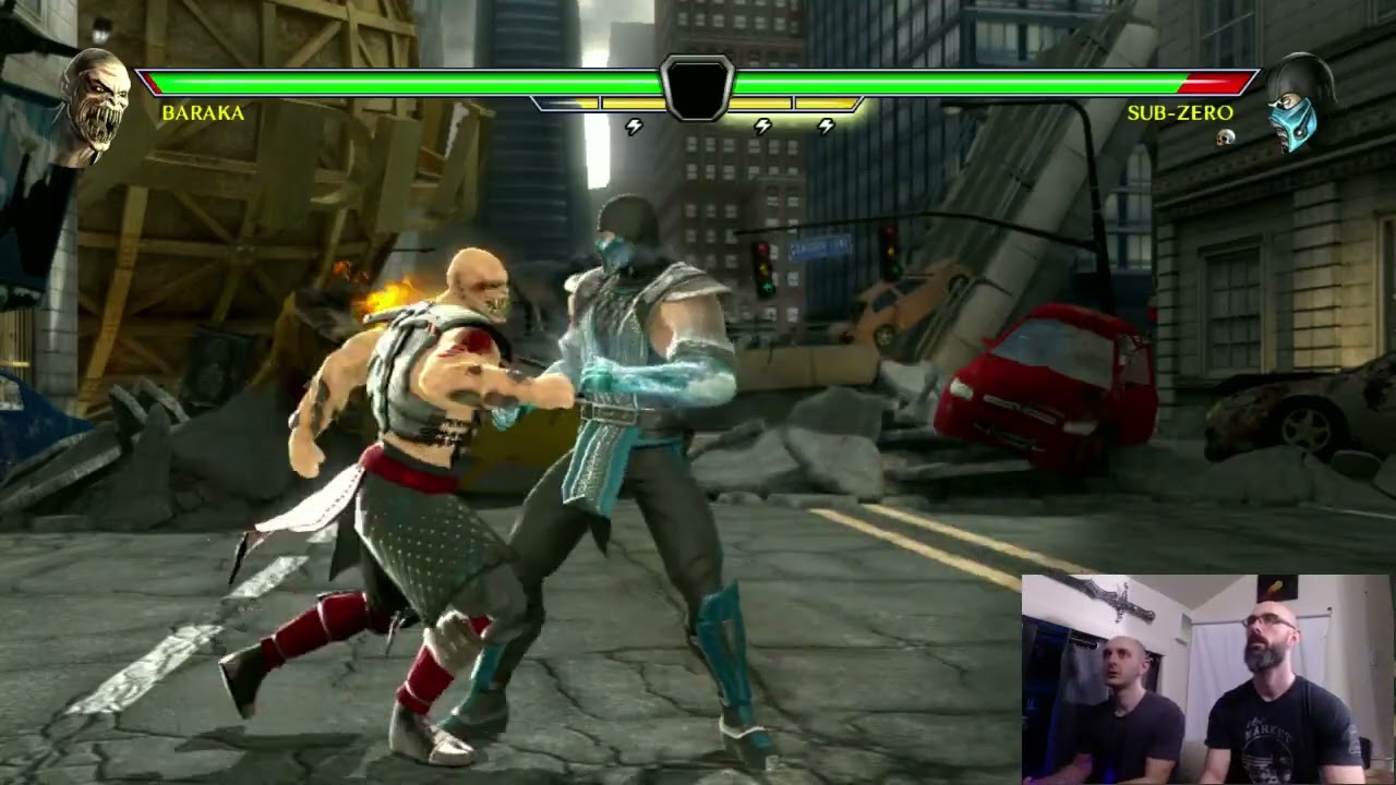 Baraka fights Sub Zero- Mortal Kombat VS DC Universe