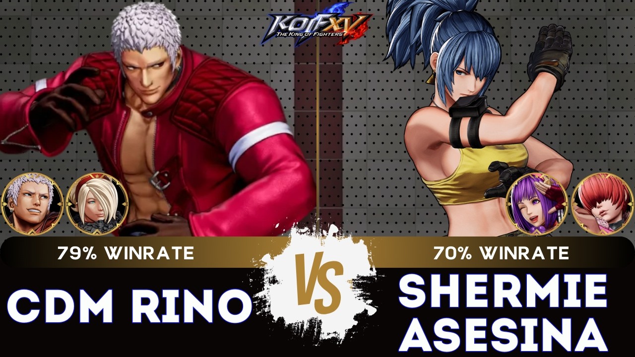KOF XV ▰ CDM RINO (Ash/Yashiro/O.Yashiro) 🆚 SHERMIE ASESINA (Athena/Shermie/Leona) 🎞️Replay Match